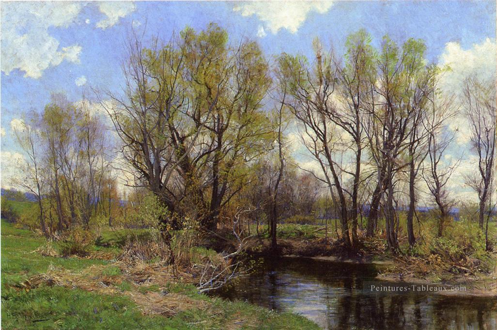 Au début du printemps près de Sheffield Massachusetts paysage Hugh Bolton Jones Peintures à l'huile